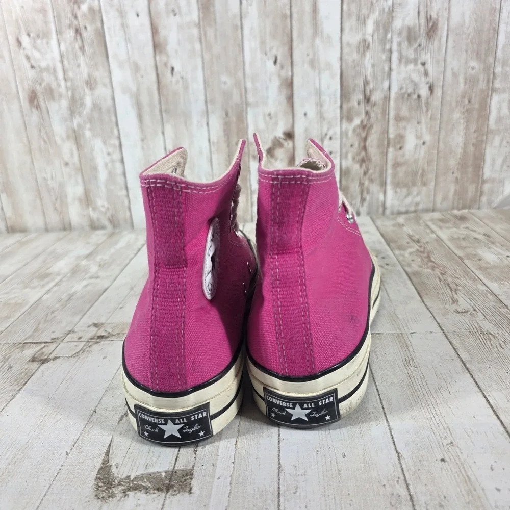 Converse Chuck 70 Hi Pink Canvas‎ High Top Sneakers A04594C Womens 8.5 Mens 6.5 - Picture 5 of 8